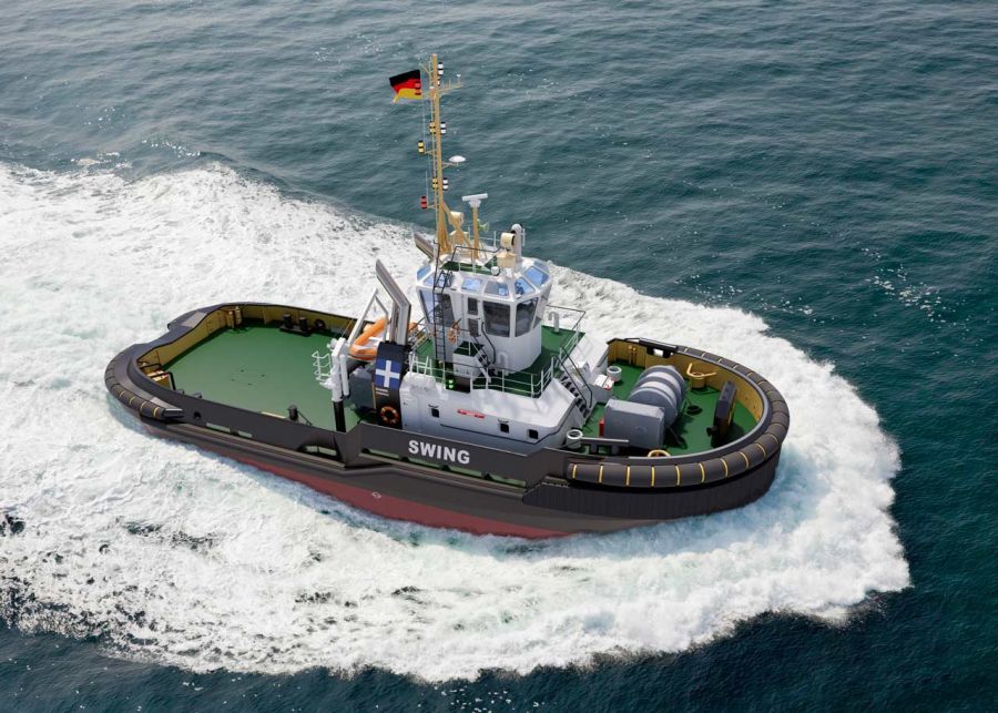 Schlepper Swing im Wasser